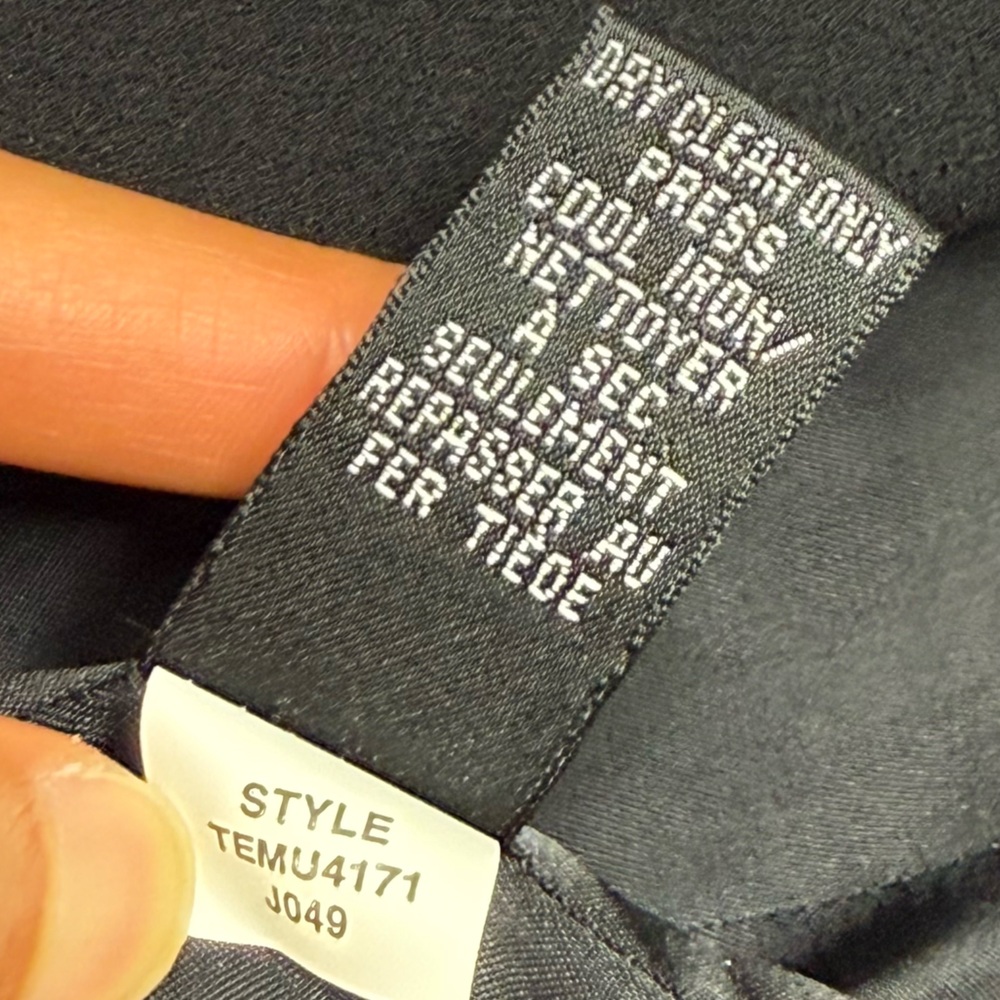 Ellen Tracy Long Sleeve Split Cuff Button Down Blazer Black Size 6 PTP: 19” - Picture 15 of 16